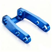 Pièce de liaison en aluminium anodisé bleu usinée avec précision par CNC pour voiture de drift RC, systèmes robotiques industriels, certifiée ISO9001 par Ebriway