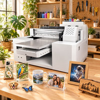 Mesin Cetak Inkjet UV Flatbed A3+ JLJ Harga Terjangkau untuk Casing Ponsel, Kaca, Piala, Akrilik, Bola Golf, Pulpen, Kayu, Logam
