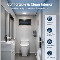 Cabine de toilettes portable, toilettes mobiles, toilettes à chasse d'eau, toilettes de camping en plein air, toilettes de chantier, toilettes publiques