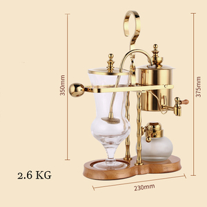 Cafetière belge à Siphon d'équilibrage sous vide royale <span class=keywords><strong>de</strong></span> luxe <span class=keywords><strong>de</strong></span> couleur or <span class=keywords><strong>de</strong></span> qualité supérieure - Product Image 3