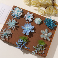 Applique florale perlée colorée pour chaussures, accessoires pour sabots et chaussures en gelée, boucles d'oreilles et épingles à cheveux style vacances