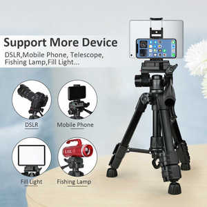 Trépied de <span class=keywords><strong>voyage</strong></span> pour smartphone et appareil photo en aluminium robuste de 63 cm (24,8 pouces) avec télécommande et clip pour <span class=keywords><strong>iPhone</strong></span> Samsung - Product Image 3