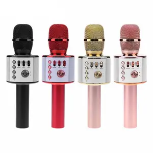 Mic Karaoke pabrik Studio rekaman musik genggam Q37 profesional USB anak portabel mikrofon pengeras suara nirkabel Karaoke