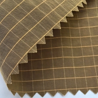 Doudoune en nylon tissé 20D à grille de 0,5 cm, effet froissé, imperméable, respirante et légère, aspect soyeux