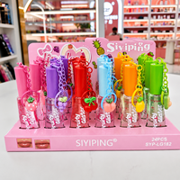 Coffret d'huiles à lèvres fruitées scintillantes – 6 gloss véganes hydratants à la vitamine E, longue tenue, non collants, brillants, mignons, portables, en gros, idéal pour offrir