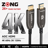 Câble en fibre optique HDMI 2.0 4K 18 Gbps ultra haute vitesse 4K 60 Hz haute définition câble tressé longue distance compatible HDR
