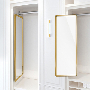 Nhà Máy Bán buôn tùy chỉnh nhà hiện đại nội thất tủ quần áo kéo ra trượt đơn giản gấp đầy đủ chiều dài mềm đóng cửa xoay gương - Product Image 2