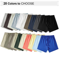 Shorts de bain mi-longs pour homme avec logo personnalisé, taille élastique, tissu respirant à séchage rapide pour la plage, l'entraînement et les tenues décontractées quotidiennes
