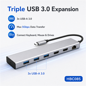 Hub <span class=keywords><strong>USB</strong></span> <span class=keywords><strong>C</strong></span> 7 en 1, 4K 60Hz HDMI DP, Gigabit Ethernet RJ45, 100W PD, Adaptador Multipuerto Tipo <span class=keywords><strong>C</strong></span> para MacBook - Product Image 3