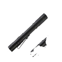 Lampe torche LED haute intensité transfrontalière avec clip stylo, mini-cadeau, lampe stylo multifonction en alliage d'aluminium, étanche pour extérieur, AAA 1W