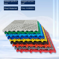 Lantai Plastik PP Anti-Slip Sistem Klik Interlocking Model Papan Lebar untuk Garasi, Bengkel, Cuci Mobil, Tahan Air, Bergambar, Garansi 5 Tahun