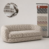 Tissu en velours jacquard tissé 520GSM pour canapé