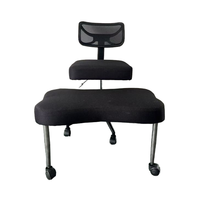 Chaise de yoga moderne à hauteur réglable pour le soutien lombaire Chaise de méditation de bureau à pattes croisées avec roues