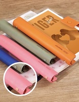 Vente en gros, couverture transparente en TPU, Journal B5 A5 A6, carnet de taille en cuir PU, colonne vertébrale, feuille lâche, organisateur, planificateur avec bouton