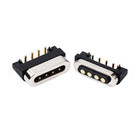 Conector Magnético HYTEPRO M411P de 4 Pines, 3A 5 a 24V, Anti-Enchufe Incorrecto, para Sincronización de Datos y Carga, Ensamblaje de PCB y Cable