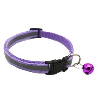 Collier réfléchissant lumineux pour chat, collier réglable pour animaux de compagnie, boucle de sécurité, personnalisable, pour la marche nocturne, accessoires d'extérieur