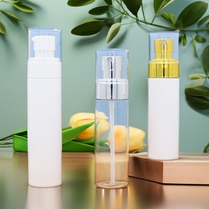 In Stock Round Plastic Cosmetic Mist Spray <b>Bottle</b> 60ml 80ml 100ml Cosmetic Packaging <b>Bottle</b> Skin Care Product Lotion <b>Pump</b> <b>Bottle</b> - Product Image 2