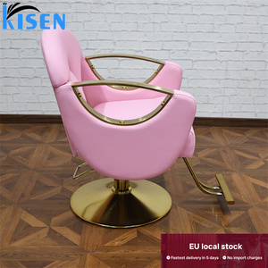 Chaise de Salon de Coiffure Kisen Europe en Stock, Chaise Hydraulique de Qualité Supérieure pour Femmes, Idéale pour Barbiers et Salons de Beauté - Product Image 5