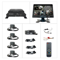 Système de caméra de recul AHD, avec écran 7 pouces, HDD et dvr, à 4 pièces, avec vue latérale, pour remorque, coach, bus, chariot, caravane, 360