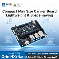 Carte d'extension compacte PLink-AI Y-C18 pour module Orin NX/Nano avec triple stockage M.2 intégré pour IA multimodale