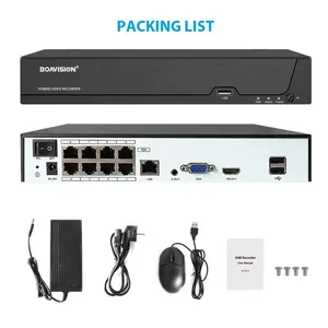 8CH 4K POE NVR XMEYE ที่บันทึกวิดีโอตรวจจับใบหน้า4CH สำหรับกล้อง POE ระบบเฝ้าระวังวิดีโอป้องกันความปลอดภัย