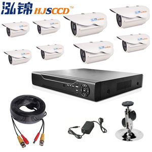 Kit de caméra de surveillance HJSCCD 8 canaux, 2MP CCD, vision nocturne, étanche, détection de mouvement, système de sécurité - Product Image 1