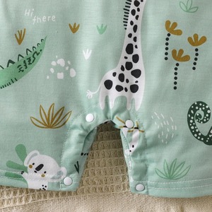 Ropa para bebé con cierre de botón a presión en la entrepierna, mono con estampado de <span class=keywords><strong>Koala</strong></span>, mono de manga corta, pijamas para bebé de 0 a 18 meses - Product Image 5