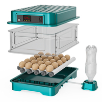 Incubateur d'œufs entièrement automatique pour poulets, cailles, canards, oies, pigeons, 220V/110V/12V, incubateur à œufs pour 24 œufs