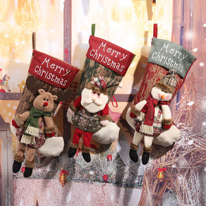 New Year's Eve Large Old Man Snowman Elk <b>Christmas</b> Stockings Candy <b>Gifts</b> <b>Bag</b> <b>Christmas</b> Tree Window Holiday Decoration - Product Image 2