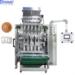 Machine d'emballage de bâtonnets de sucre entièrement automatique à haut rendement et à plusieurs voies pour sucre en granulés, machine d'emballage 3-en-1 pour bâtonnets de café et de sucre - Product Image 4