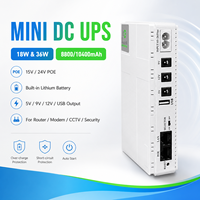 Mini UPS DC POE 8800/10400/16000mAh, alimentation sans interruption multi-tension Plug-and-Play pour routeur WiFi, modem