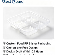 Barquette d'insertion en plastique transparent de qualité alimentaire sur mesure pour pâtisserie au jaune d'œuf, barquette d'emballage jetable pour boulangerie thermoformée sous vide