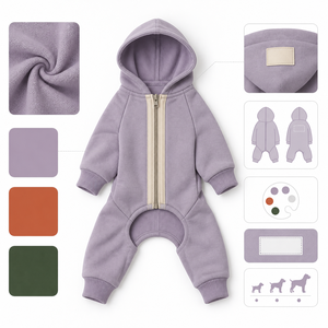 Sudadera con Capucha para Perro de Color Sólido, Ropa Cómoda para Invierno - Product Image 2