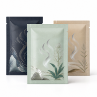 Sachet plat imprimé de qualité alimentaire à trois soudures avec encoche de déchirement pour feuilles de nori grillées et snacks de fruits de mer séchés
