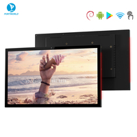 Tableta Sunworld YC-N156 de 15.6 Pulgadas con Marco Delgado, Montaje en Pared, POE, CE RK3566/RK3576, Sistema Operativo Android Linux con Luz LED para Restaurante