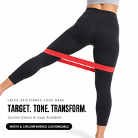 Resistance Loop Band Mini Loop Band Hip Circle Band Booty Band Glute Band Yoga Resistance Band Set Bahan Lateks Ringan Sedang