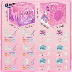 Cô Gái Đảng Ủng Hộ Hoạt Động 6 Keychain Sơn Kit + 6 Vòng Cổ Vòng Đeo Tay Làm Kit Kho Báu Hộp Đồ Chơi Trẻ Em DIY Craft Kit - Product Image 5