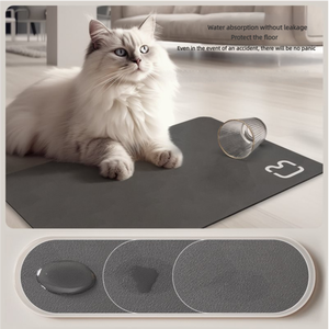 Suministros para mascotas impresos personalizados Respaldo de goma Antideslizante Estera de comida para mascotas de secado rápido para perros y gatos - Product Image 5