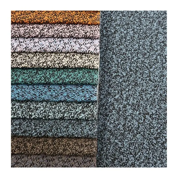 Venta al por mayor Boucle hogar textil tela de terciopelo para tapicería de sofá hilo teñido tejido