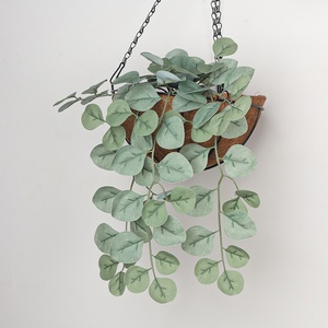 Plante Artificielle de Simulation Bonsaï, Feuille d'Eucalyptus Verte en PVC, Pot Durable, Écologique, pour Décoration de Mariage, Suspendue ou de Bureau - Product Image 2