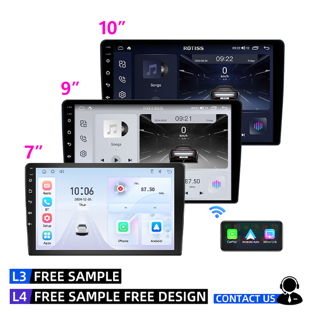Car Navigation System 9 Inch 10 Inch Car MP5 Wireless Carplay Android Auto Multimedia Player IPS Touch Screen Radio Wifi