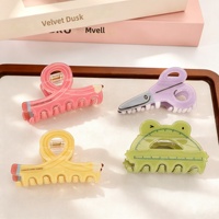 Nouvel Arrivage Pince à Cheveux Créative Style Dessin Animé Ciseaux Crayon Grenouille, Logo Personnalisé, Accessoire pour Chignons et Coiffures au Dos de la Tête pour Femmes