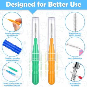 Cepillo Interdental Ortodóntico de Marca Privada al por Mayor, Palillo de Dientes de Nylon Dupont con Mango de Plástico PP, Reutilizable y Antibacteriano para Adultos - Product Image 3