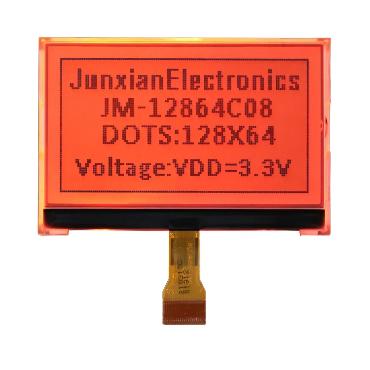 Produsen Layar LCD Oranye 128X64 Layar ST7567 FSTN 12864 LCD Positif untuk Perangkat Genggam