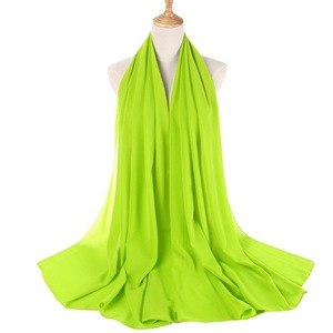 Laxi gaze gaze perle mousseline de soie <span class=keywords><strong>bulle</strong></span> soie écharpe couverture foulard ethnique Bandana en gros - Product Image 5