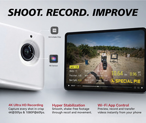 กล้องถ่ายภาพ 4K พร้อมระบบตั้งเวลาซิงค์สำหรับการฝึกซ้อม IPSC และการวิเคราะห์การแข่งขัน กล้องบันทึกภาพพร้อมแสดงข้อมูลเวลาแบบเรียลไทม์บนวิดีโอ - Product Image 1