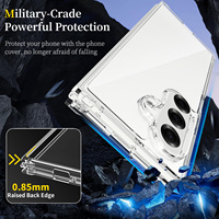 Étui transparent 2,0 mm pour Samsung Galaxy Z Fold7, coque hybride TPU+PC pour téléphone portable Samsung Galaxy Z Fold7 Fold6