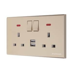 Bán buôn N21 10A/16A 13A đánh giá ổ cắm phổ quát với <span class=keywords><strong>switch</strong></span> và USBA tiêu chuẩn Anh PC thương mại Ổ cắm điện công nghiệp - Product Image 2