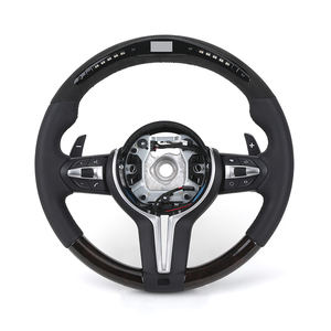 Volant sport Alcantara avec base en bois et écran LED pour <span class=keywords><strong>BMW</strong></span> F06 F10 F11 F22 F30 F32 F36 X5 F15 E70 X6 E71 E90 F80 M3 F82 M4 - Product Image 2