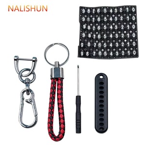 Llavero para Coche con Tarjeta <span class=keywords><strong>de</strong></span> Número <span class=keywords><strong>de</strong></span> Teléfono, Anillo <span class=keywords><strong>de</strong></span> Cuero para Llaves con Placa <span class=keywords><strong>de</strong></span> Número <span class=keywords><strong>de</strong></span> Teléfono, Accesorios para Llaves <span class=keywords><strong>de</strong></span> Vehículo - Product Image 3